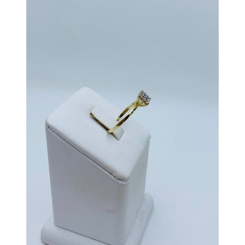 10k Solid Gold Ring Size 7 Square Engagement Mini… - image 4